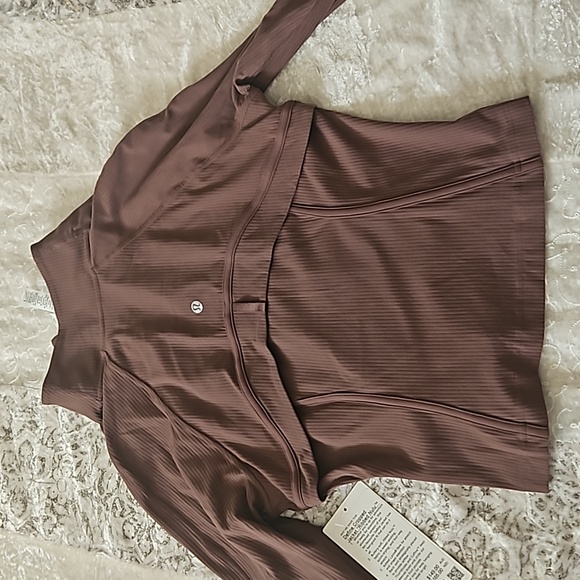 Lululemon Defined Cropped Jacket Ribbed Nulu - Size 10 - Picture 8 of 13